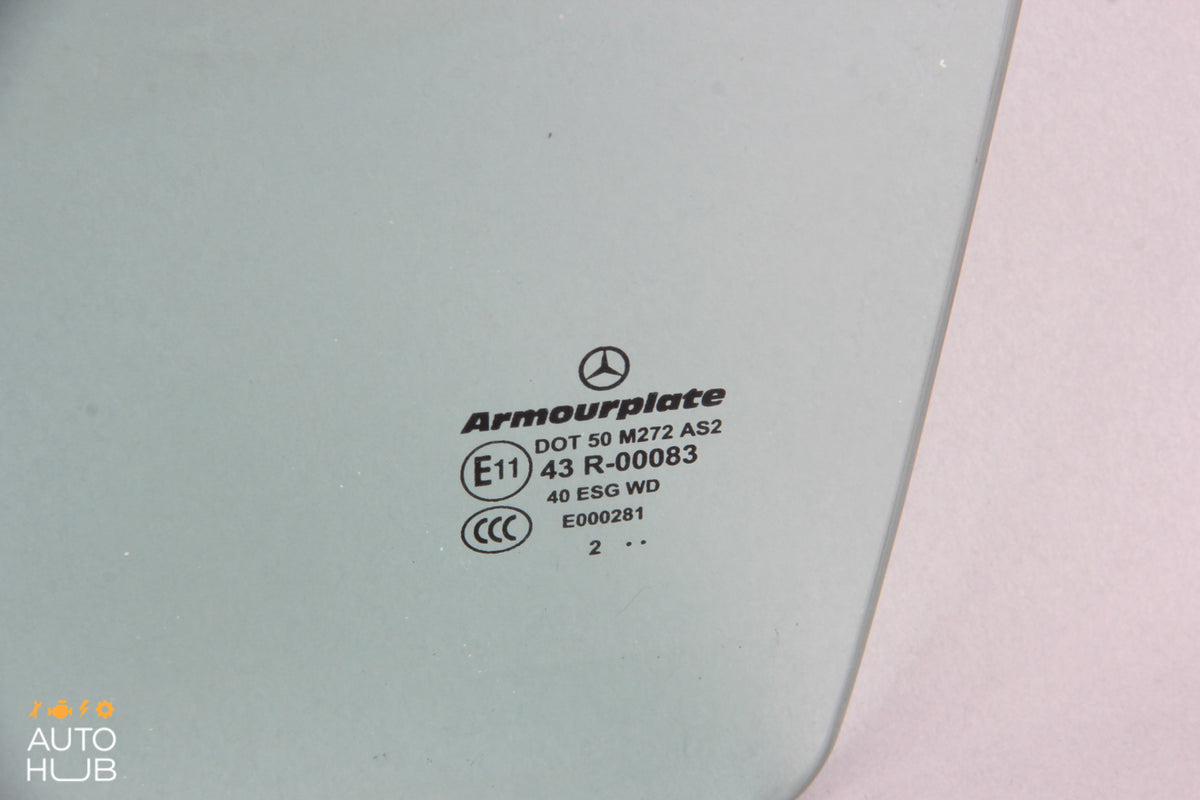 08-14 Mercedes W204 C300 C350 Rear Left Driver Side Door Window Glass OEM - photo 6