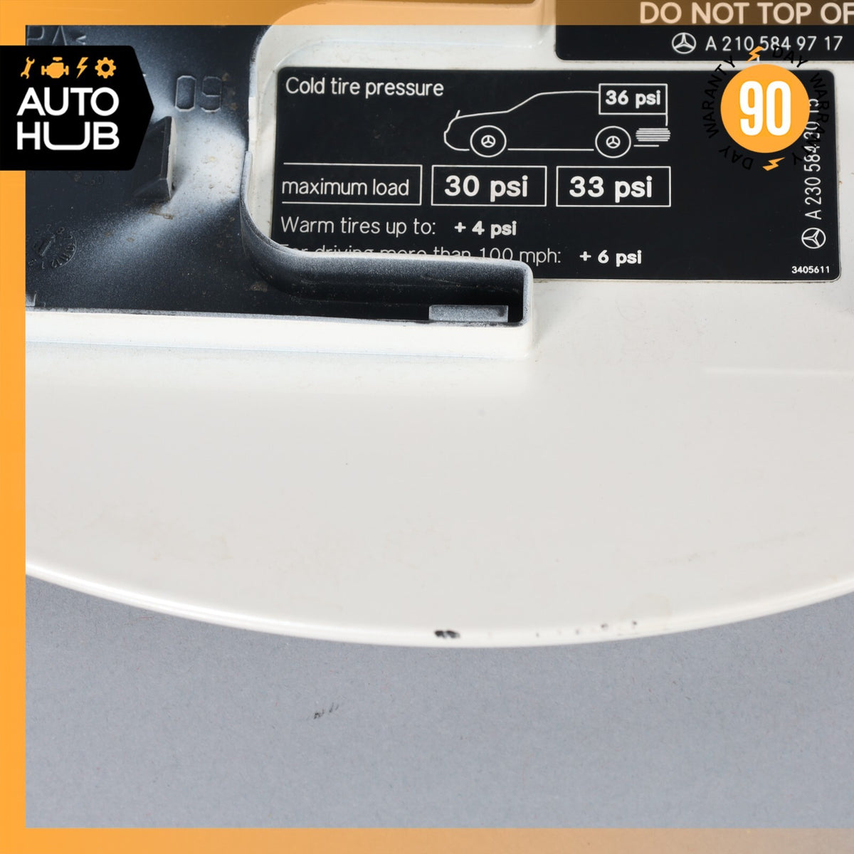 03-12 Mercedes R230 SL550 Fuel Filler Gas Tank Door Flap Lid 2307570509 OEM - photo 9