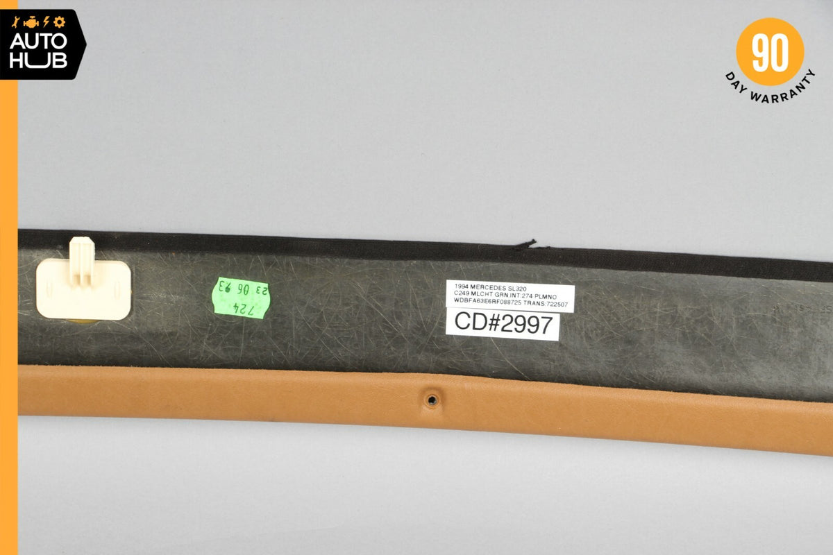 92-02 Mercedes R129 SL320 SL500 Hard Top Rear Lower Trim Molding Panel Java OEM - photo 9