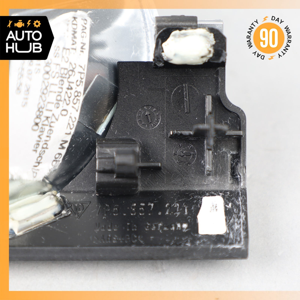 11-18 Porsche Cayenne 958 Dashboard Ignition Switch Cover Trim Piano Wood OEM - photo 9
