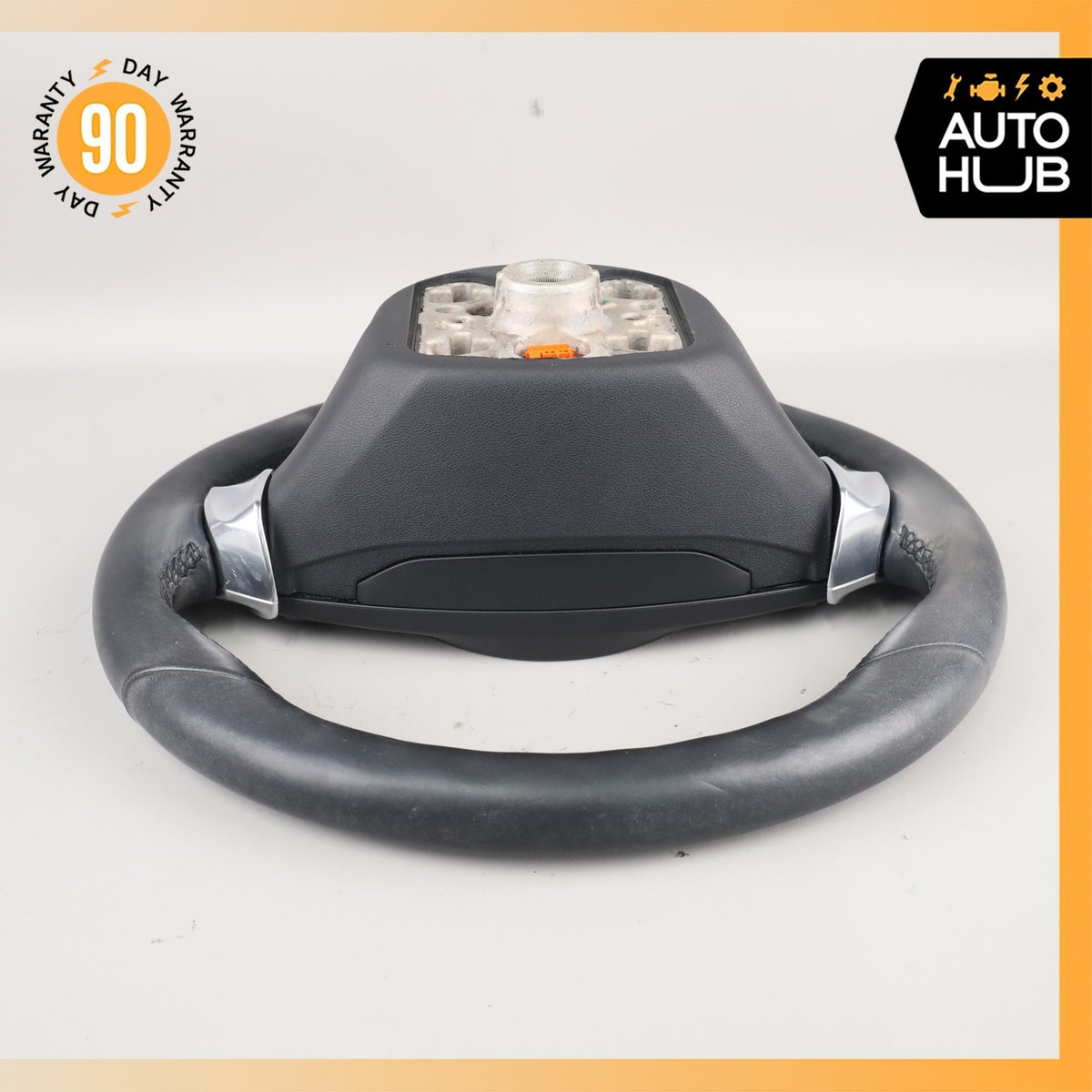 11-14 Porsche Cayenne 958 Steering Wheel w/ Paddle Shifters Black OEM - photo 13