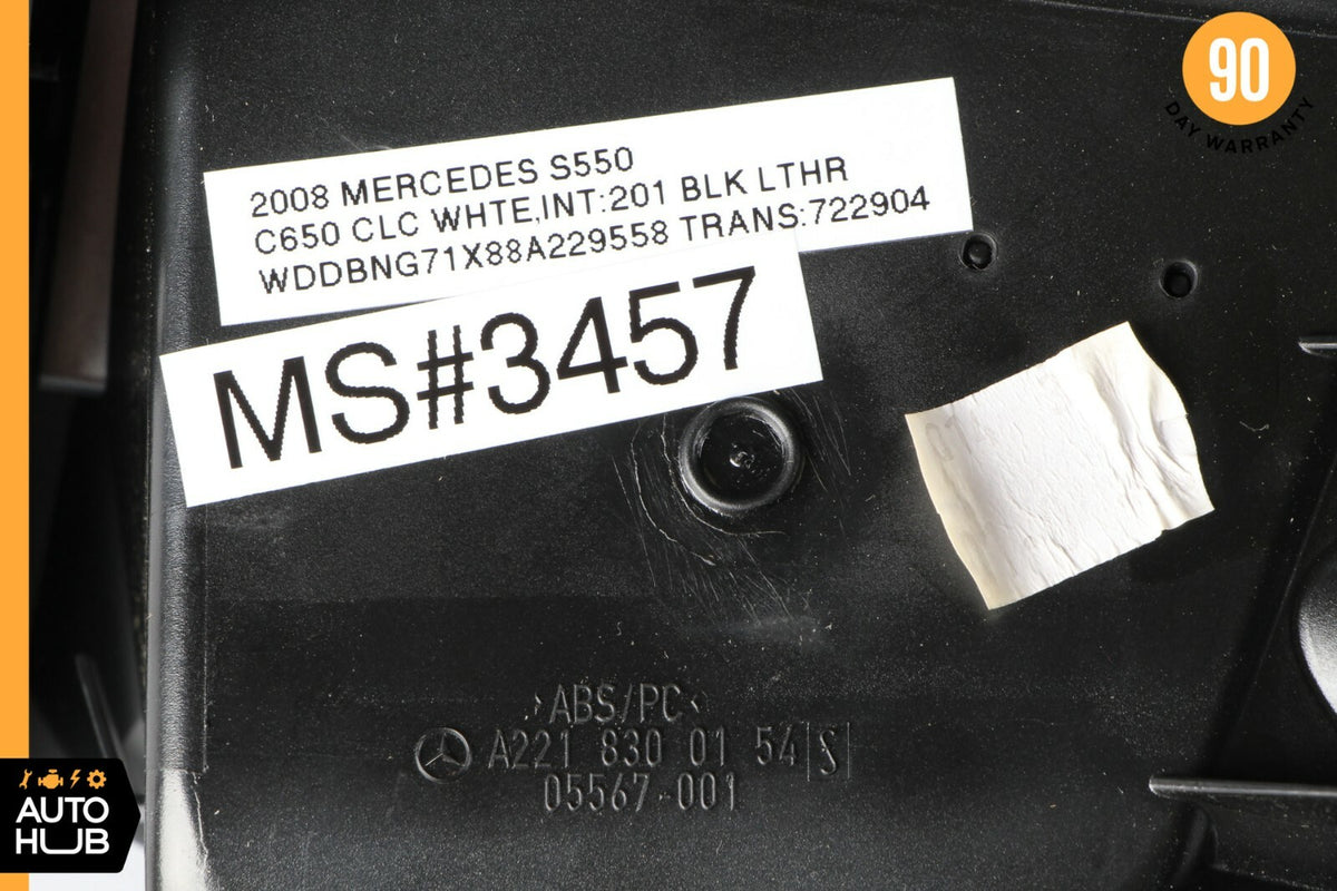 07-13 Mercedes W221 S550 CL550 Dashboard AC A/C Air Vent Left Driver Black OEM - photo 12