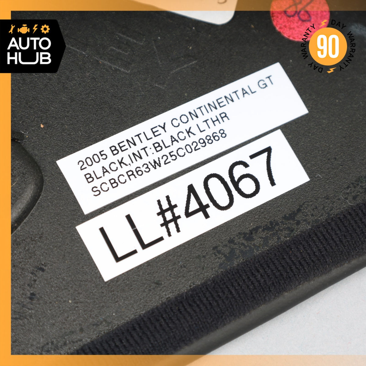 03-10 Bentley Continental GT Coupe Rear Left Side Quarter Upper C Pillar OEM - photo 15
