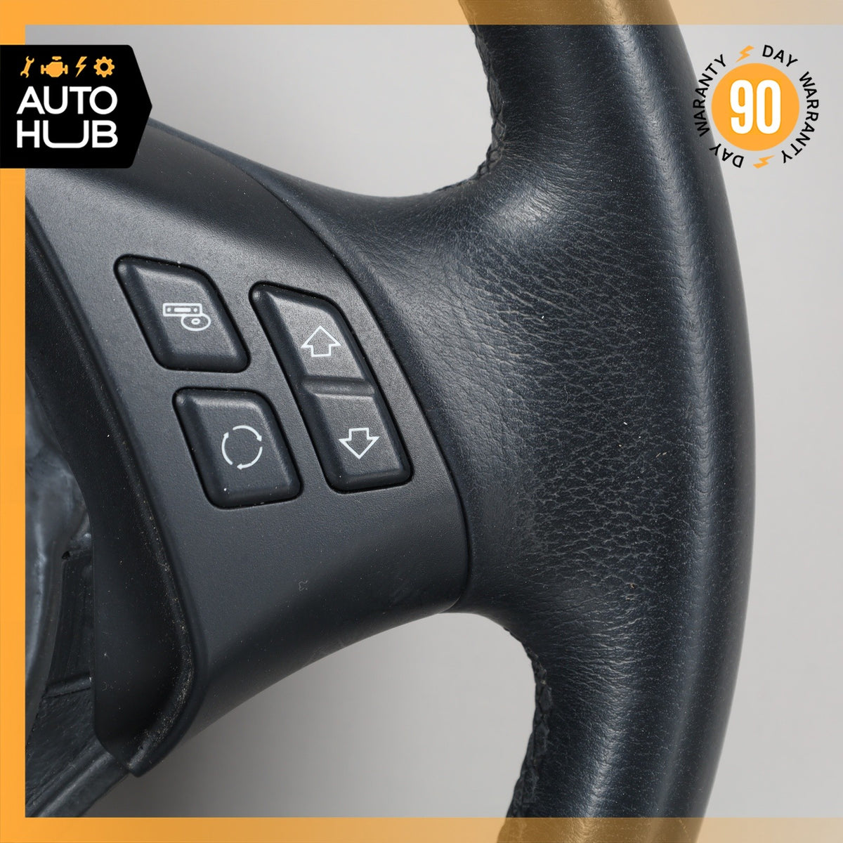 BMW E90 328i Steering Wheel Black w/ Switch 32306764547 OEM 67k - photo 5