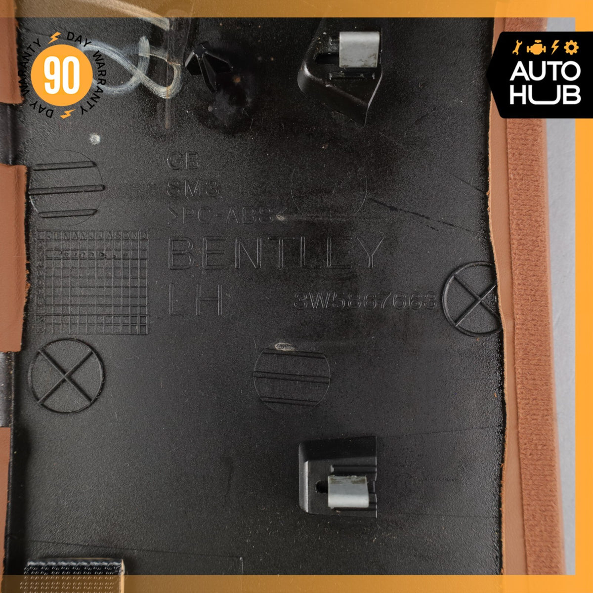 Bentley Continental Flying Spur Left Side Upper B-Pillar Cover Trim OEM 58k - photo 6