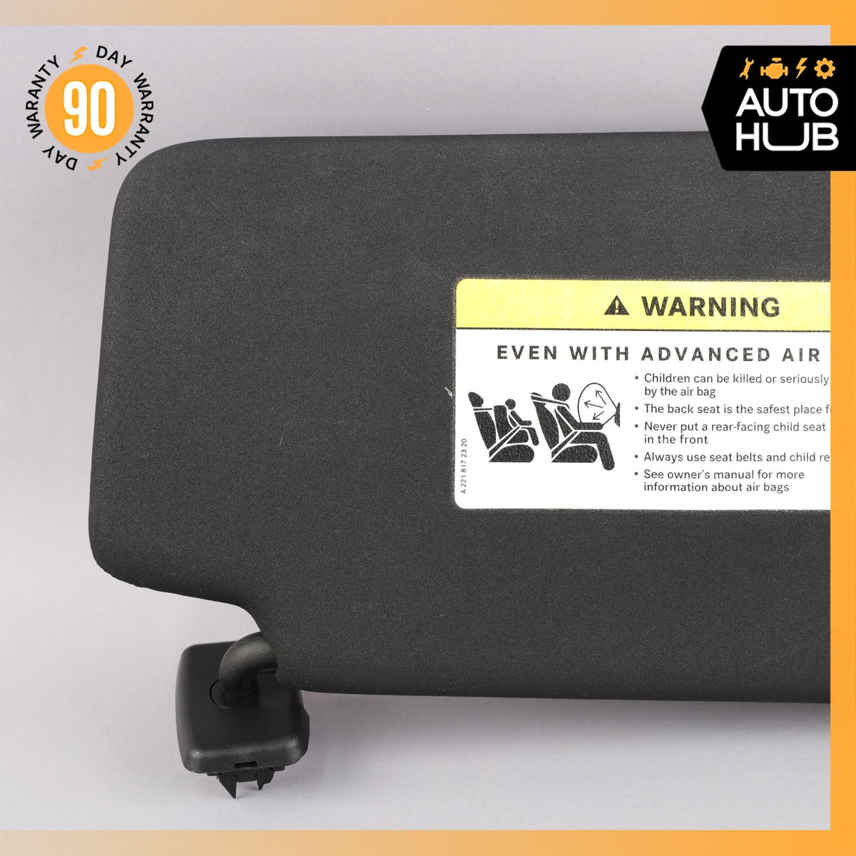 Mercedes W207 E400 C350 Coupe Left Side Sun Visor Shade Sunvisor Black OEM - photo 3