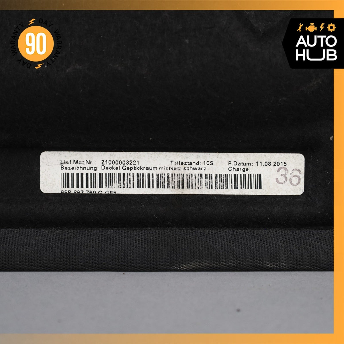 15-26 Porsche Macan 95B S GTS Trunk Shelf Interior Rear Cargo Luggage Cover OEM - photo 15
