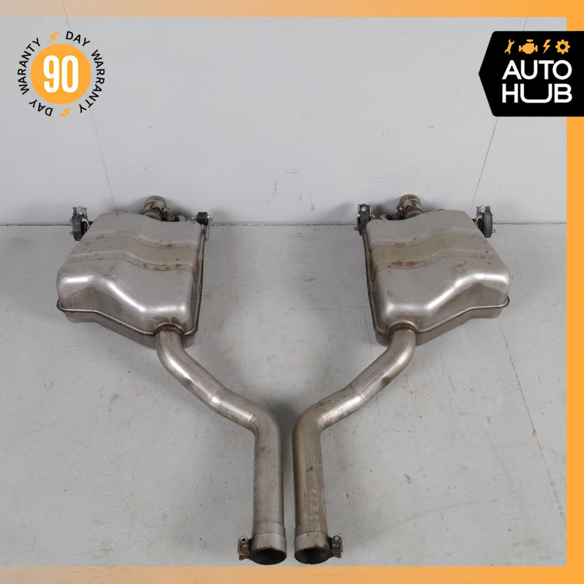15-18 Bentley Flying Spur 4.0L V8 Sedan Exhaust Mufflers Right & Left Set OEM - photo 12