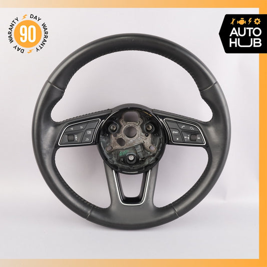 17-20 Audi 8V A3 S3 Sport Steering Wheel Leather Black OEM - photo 1