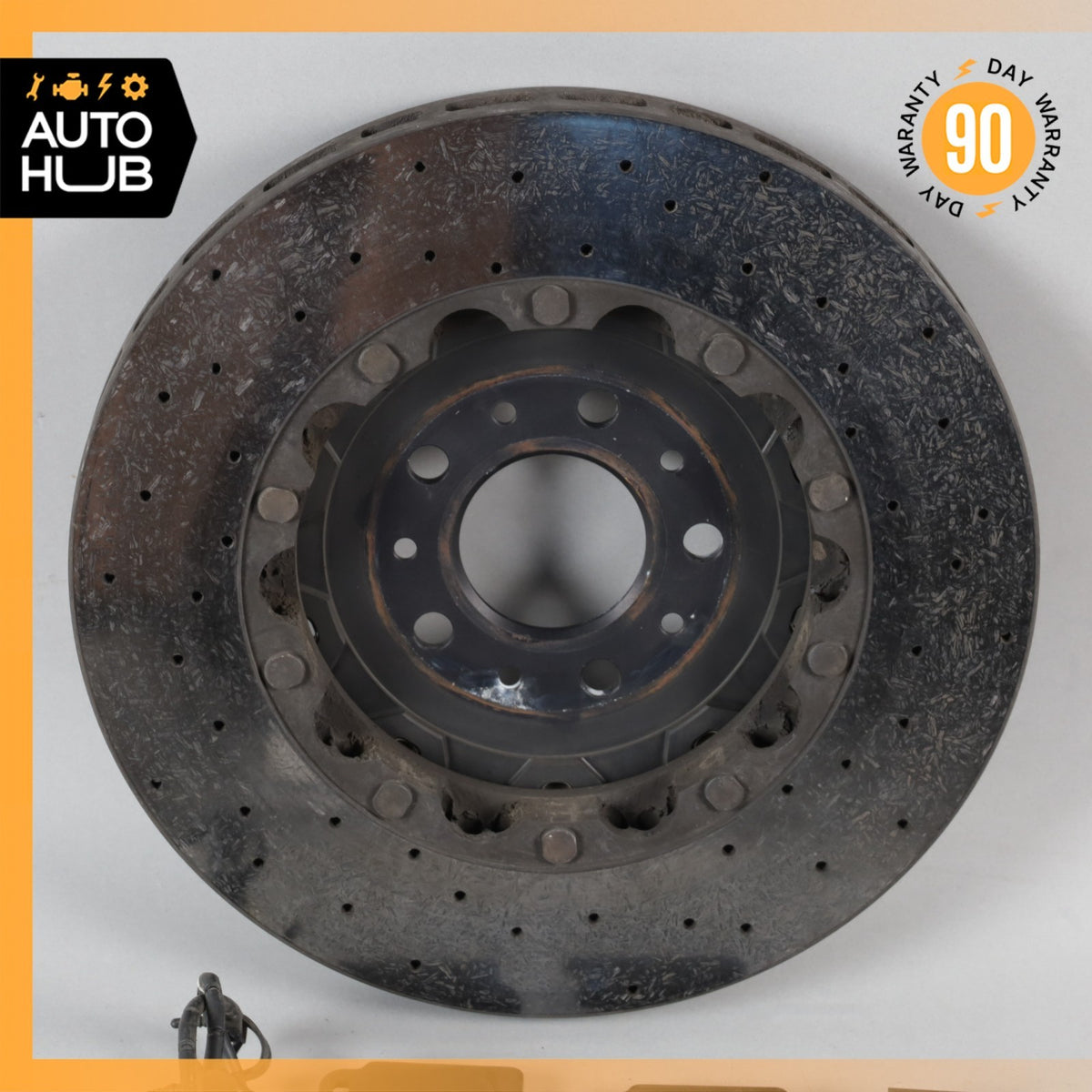 08-16 Aston Martin DB9 DBS Rear Carbon Ceramic Brake Rotor ED232C026CA OEM 22k - photo 14