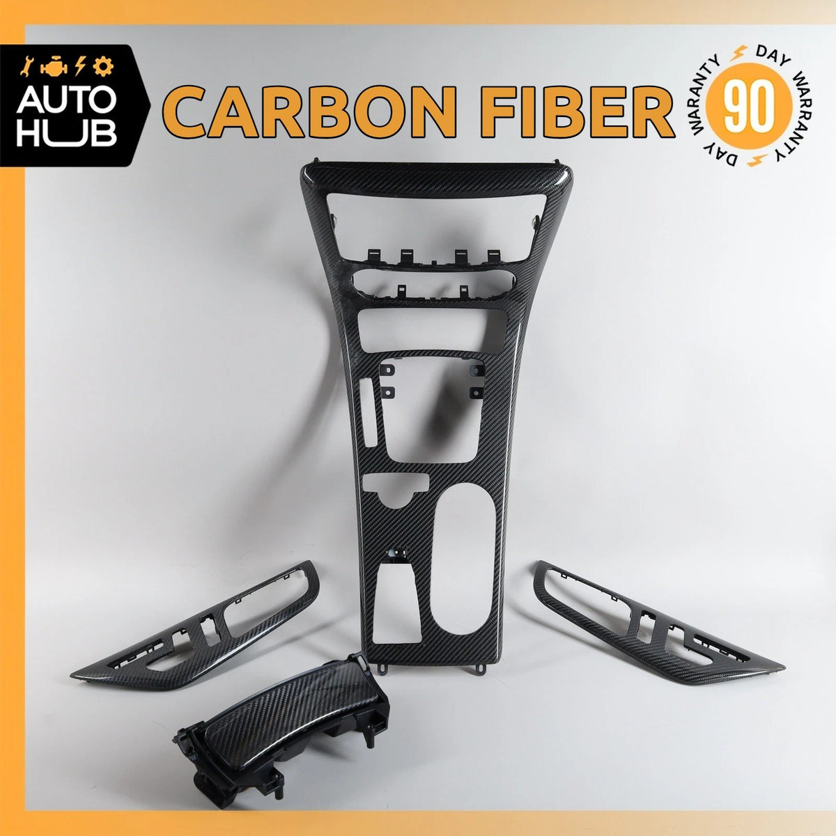 12-16 Mercedes R172 SLK350 Center Console Door Panel Trim Set Carbon OEM 74k - photo 1
