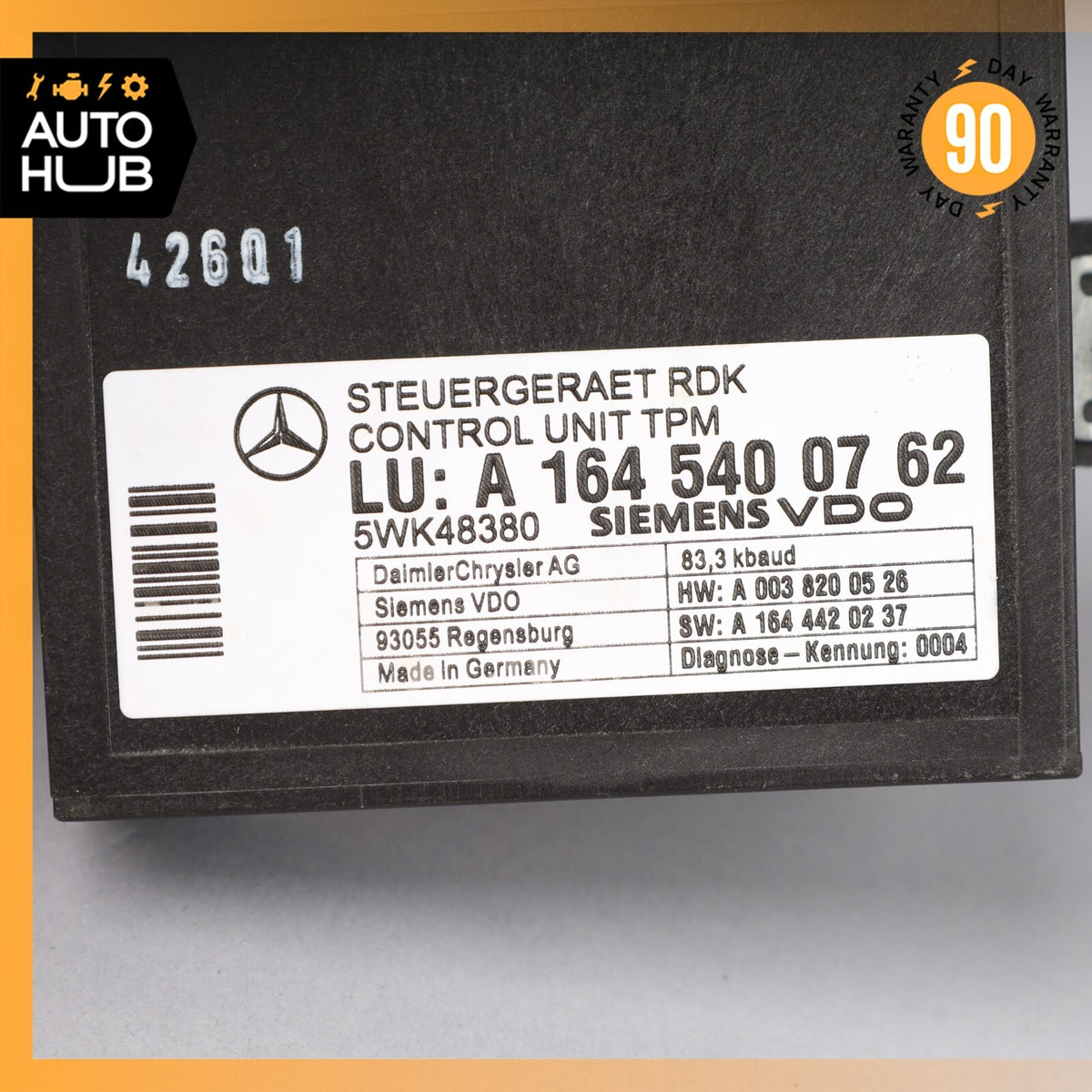 06-13 Mercedes R230 SL550 CL550 R350 TPMS Tire Pressure Control 1645400762 OEM - photo 6