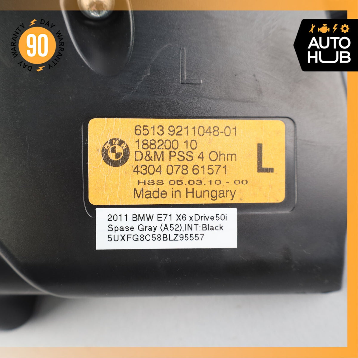 08-19 BMW E71 F16 X6 Left Driver Side D-Pillar Tweeter Speaker OEM - photo 10