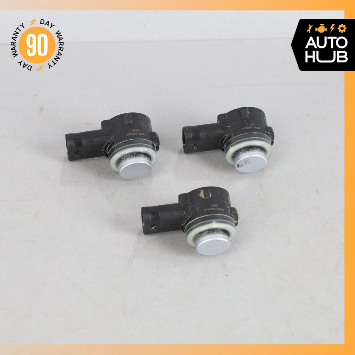 Porsche Cayenne 958 GTS Front Bumper Parking Assist Sensor PDC Set of 3 OEM - photo 1