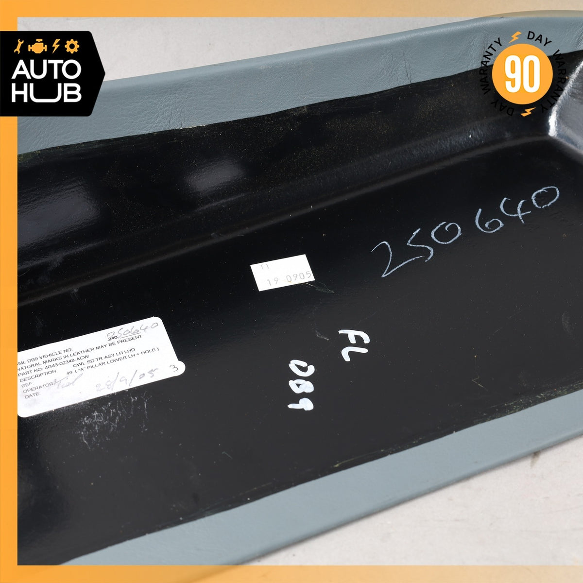 05-12 Aston Martin DB9 Front Left Side Lower A-Pillar Kick Panel Trim OEM 34k - photo 14