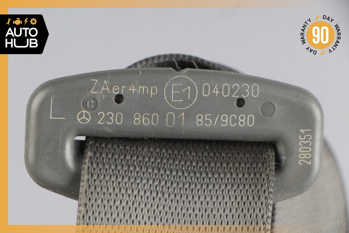 03-06 Mercedes R230 SL500 SL55 AMG Left Side Seat Belt Retractor Charcoal OEM - photo 11