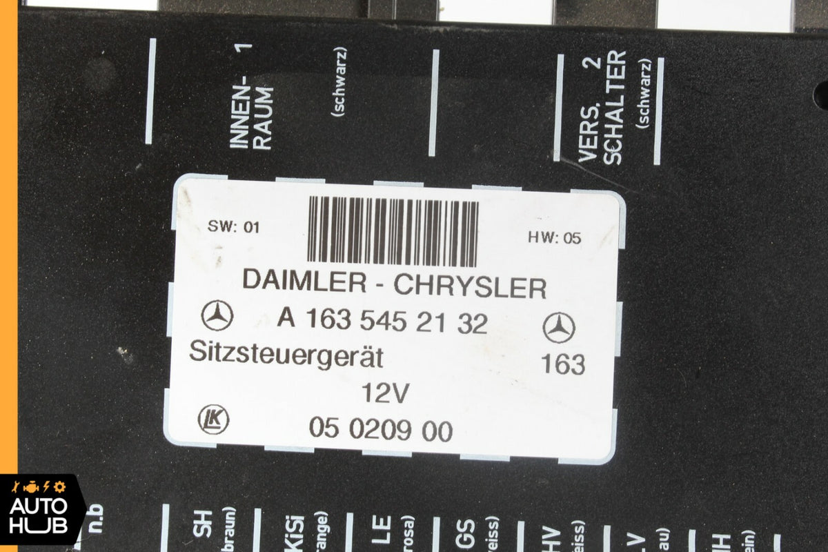 98-05 Mercedes W163 ML320 ML500 Seat Control Module Front Left Or Right OEM - photo 7