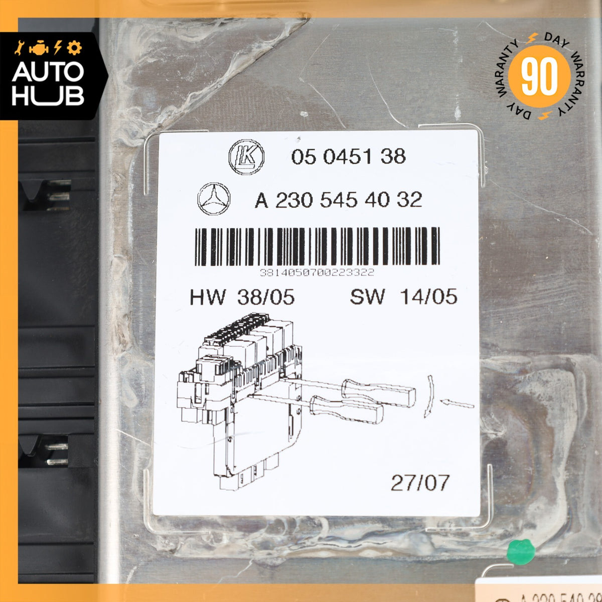 03-12 Mercedes R230 SL550 SL55 AMG SL550 Rear SAM Fuse Box Relay Module OEM - photo 12