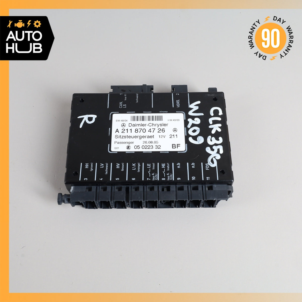 03-09 Mercedes W209 CLK350 E320 CLK500 Right Passenger Seat Control Module OEM - photo 3