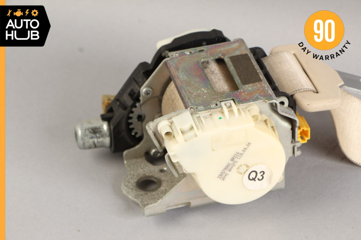 07-10 Mercedes W216 CL550 CL600 CL63 Rear Left Driver Side Seat Belt Beige OEM - photo 7