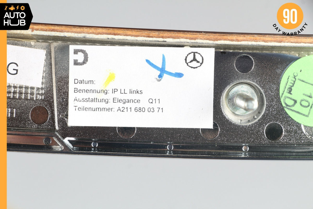 03-06 Mercedes W211 E320 E500 Dashboard Dash Left Trim Panel Wood 2116800371 OEM - photo 7