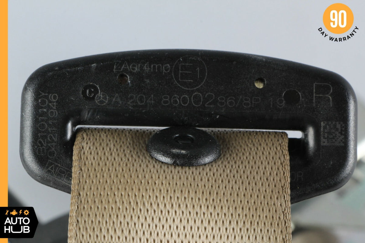 08-15 Mercedes W204 C250 C300 C350 Front Right Passenger Seat Belt Beige OEM - photo 11
