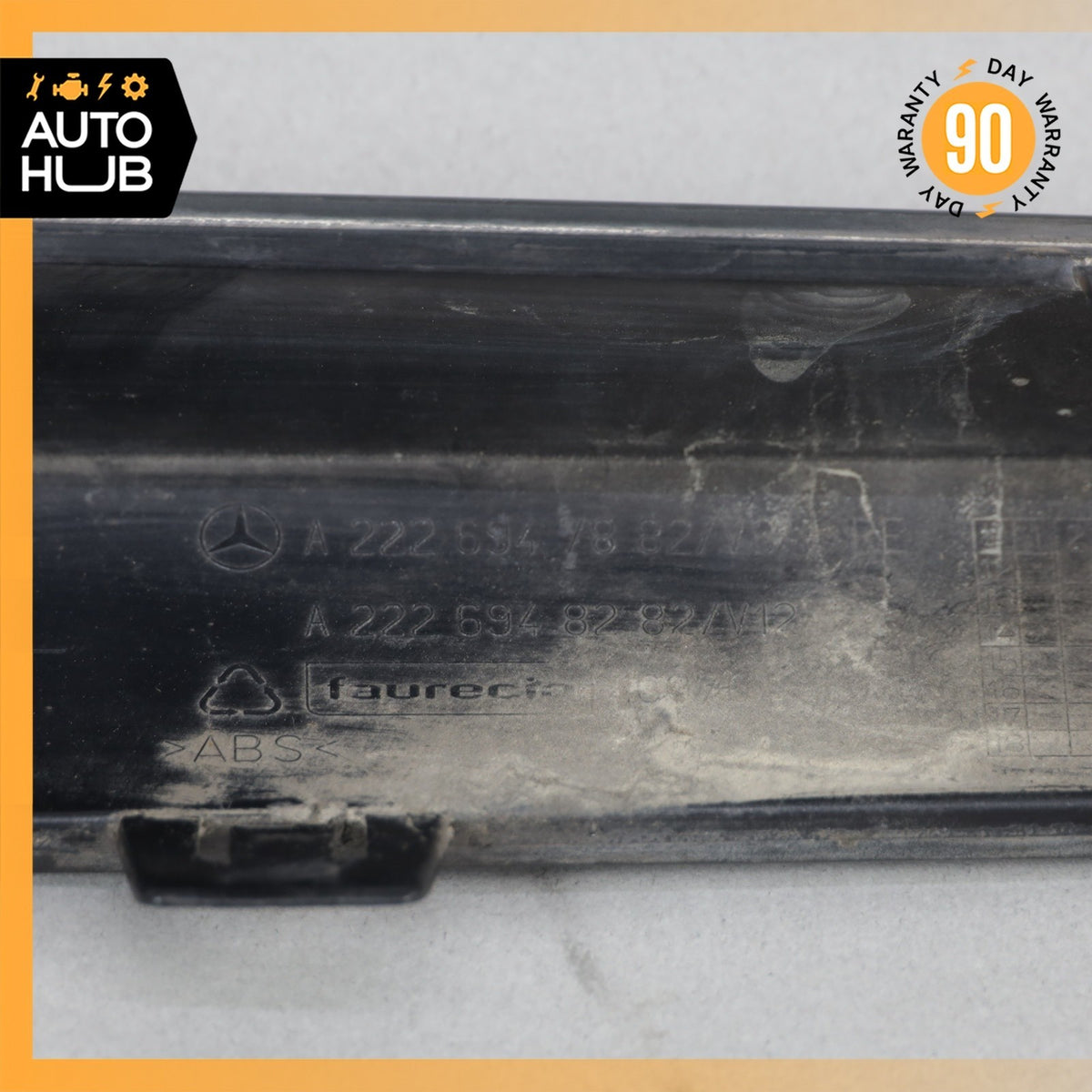 14-20 Mercedes W222 S65 Rear Right Skirt Rocker Panel Molding Trim Carbon OEM - photo 15