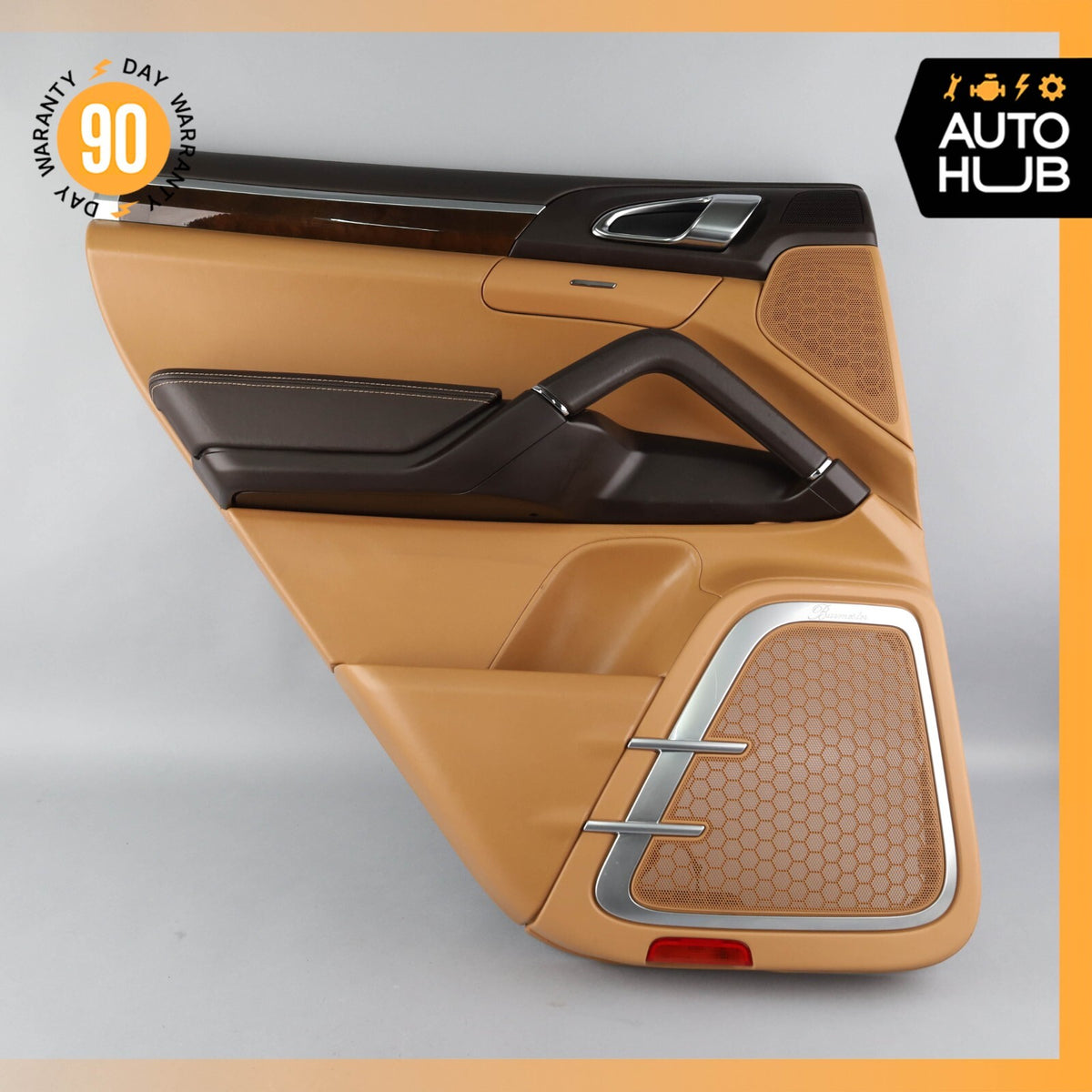 Porsche Cayenne 958 Turbo Rear Left Side Interior Door Panel Natur Leather OEM - photo 1