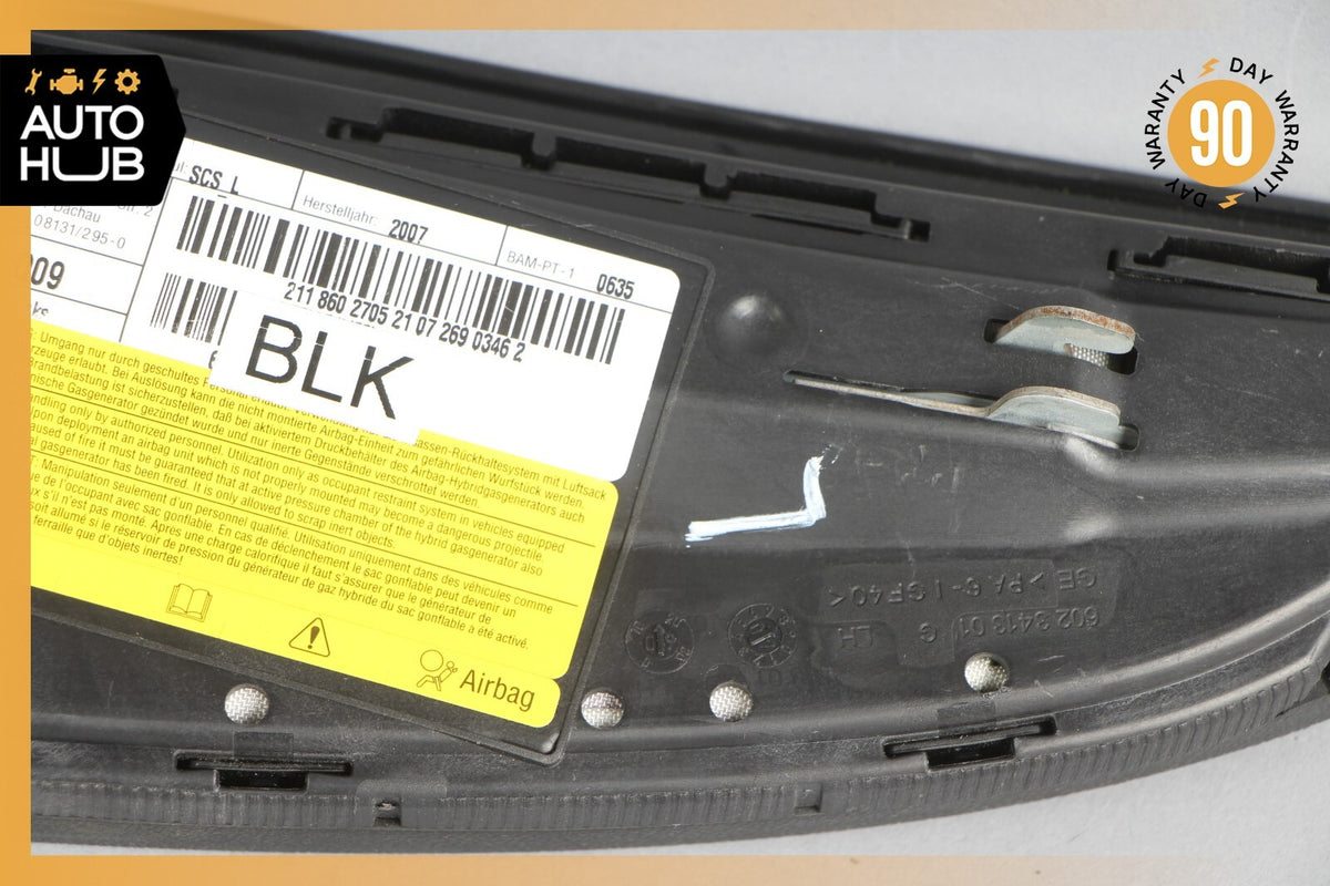 07-11 Mercedes W211 E320 E63 CLS55 AMG Front Left Side Airbag Air Bag Black OEM - photo 8