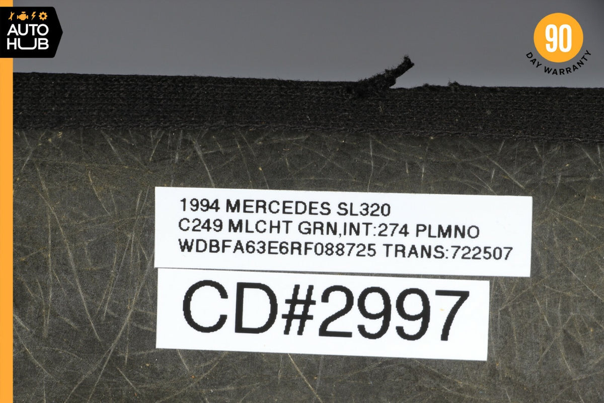 92-02 Mercedes R129 SL320 SL500 Hard Top Rear Lower Trim Molding Panel Java OEM - photo 12