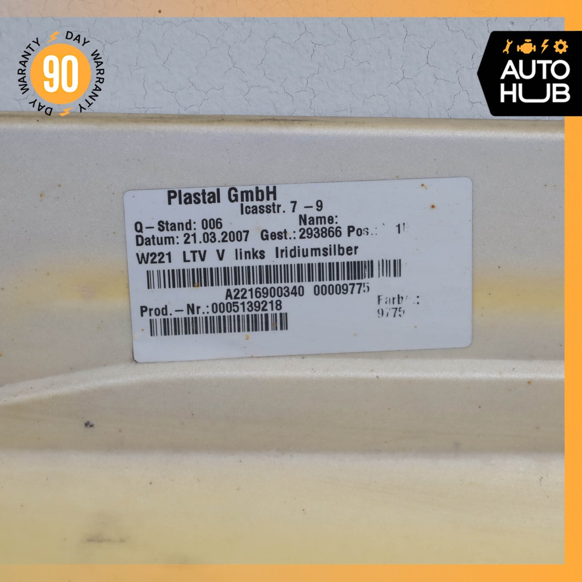 07-13 Mercedes W221 S550 S400 Left Side Skirt Rocker Panel Molding Silver OEM - photo 14