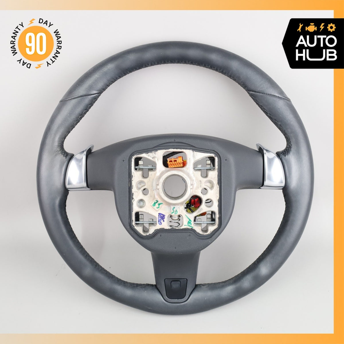 11-14 Porsche Cayenne 958 Steering Wheel w/ Paddle Shifters Black OEM - photo 17