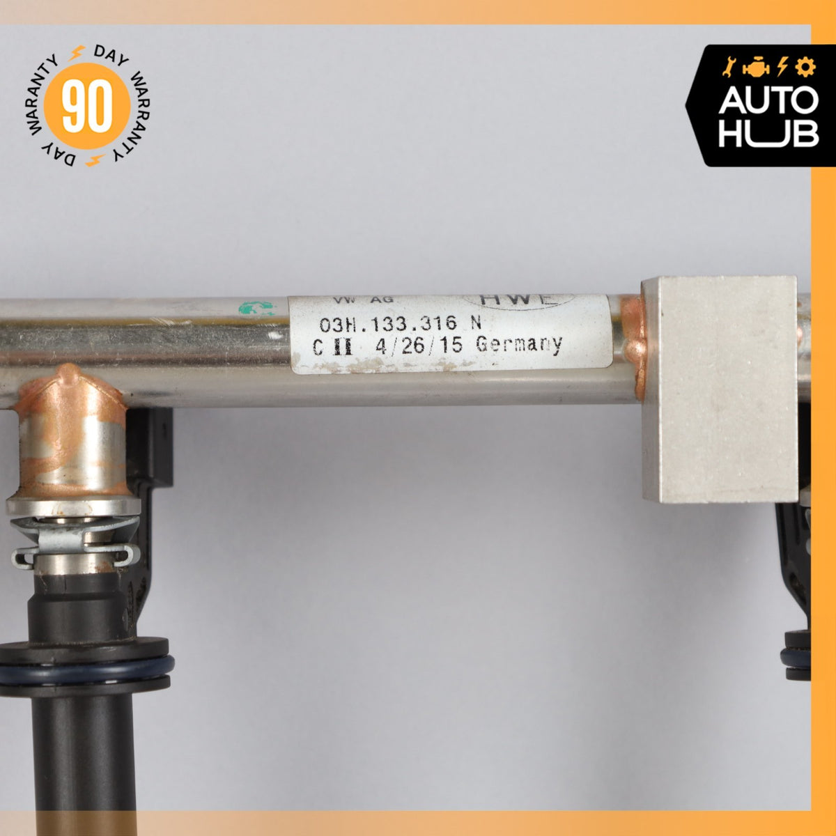 11-18 Porsche Cayenne 958 Touareg VR6 Upper Fuel Injector Rail w/ Injectors OEM - photo 14