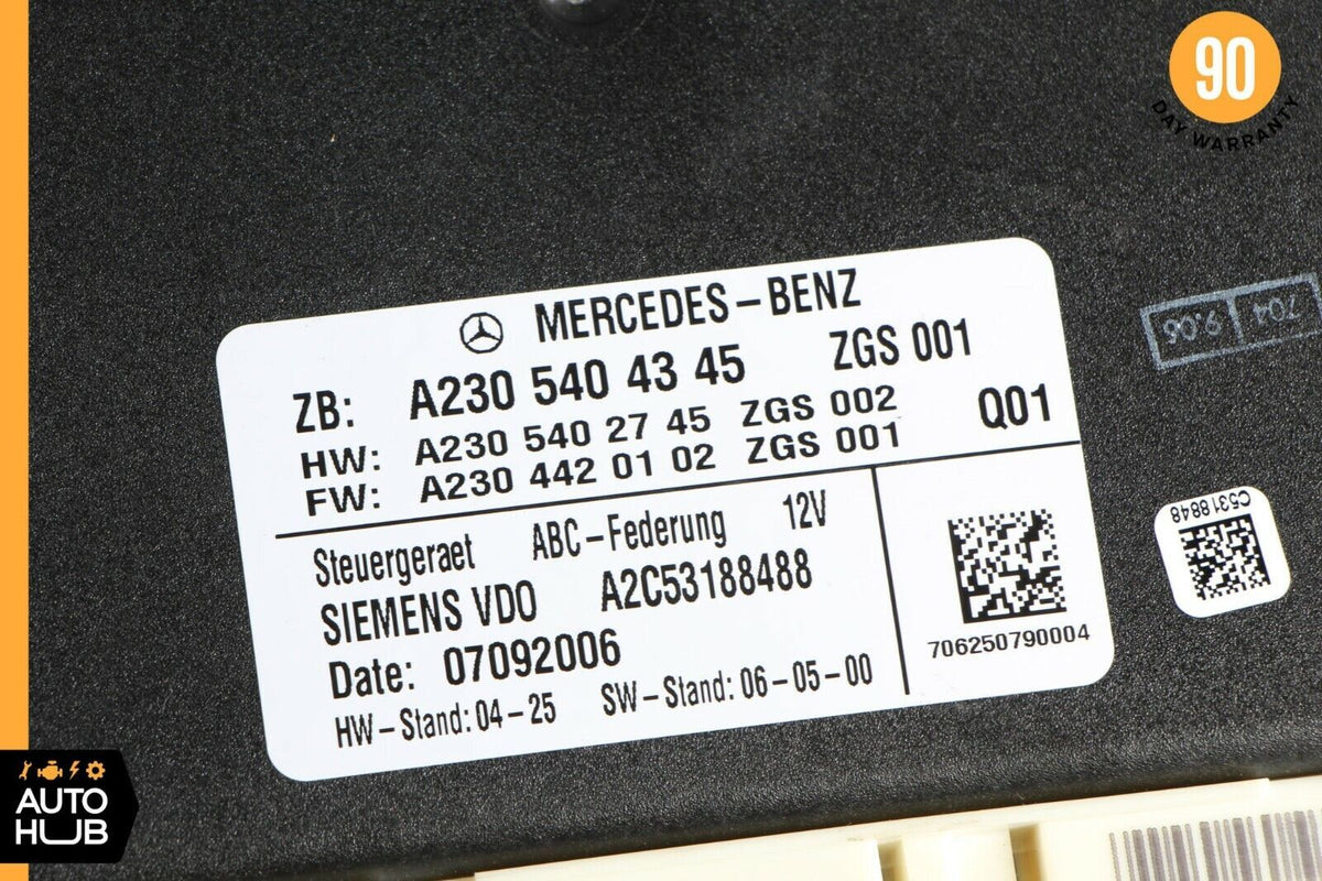 07-08 Mercedes R230 SL550 SL55 ABC Suspension Active Body Control Module OEM - photo 8