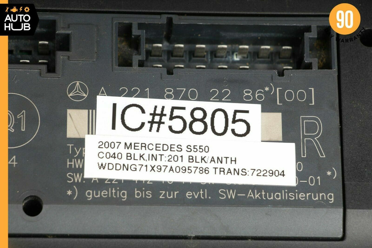 07-13 Mercedes W221 S550 S400 S350 Front Right Side Under Seat Control Unit OEM - photo 9
