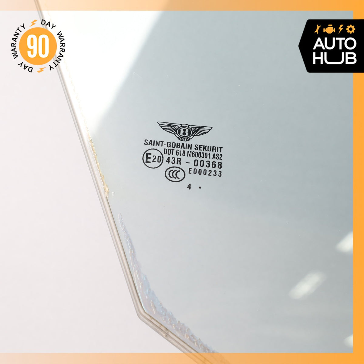 03-10 Bentley Continental GT Coupe Front Right Side Door Window Glass OEM - photo 12