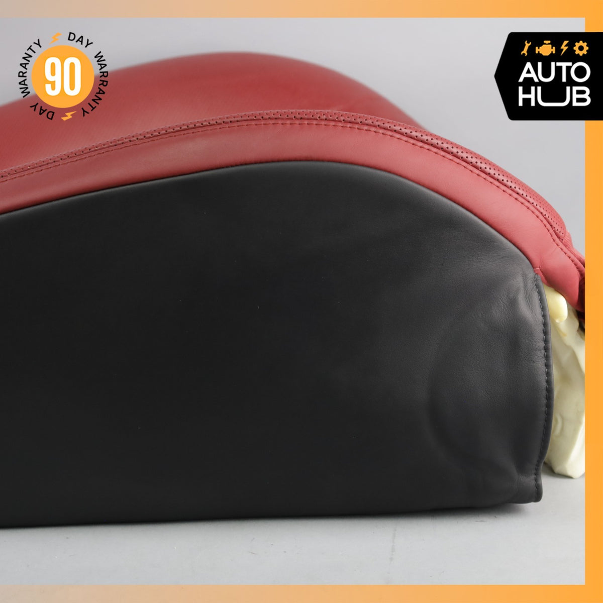15-18 Porsche Macan 95B Front Left Side Seat Upper Cushion Leather Red OEM - photo 19