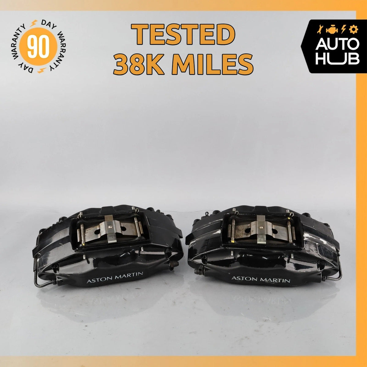 03-04 Aston Martin DB7 Vantage Front Brake Caliper Set Black 28124627AA OEM 38k - photo 1