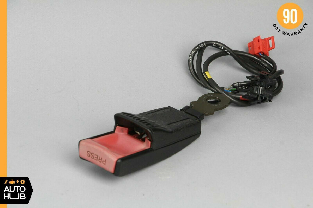 92-99 Mercedes W140 CL600 400SEL CL500 Front Left Seat Belt Buckle Black OEM - photo 1