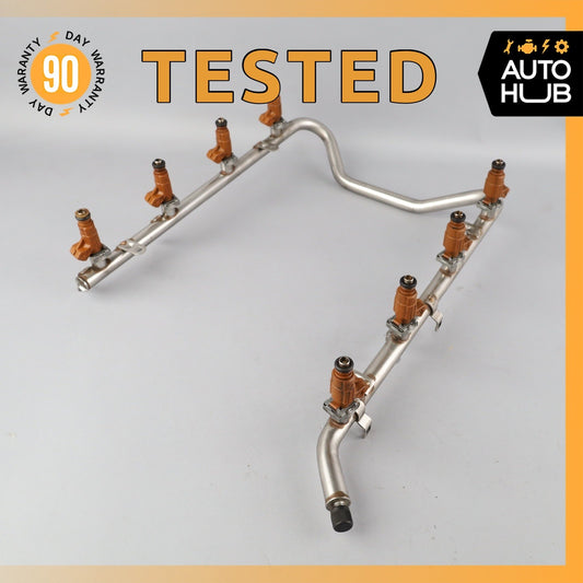 01-06 Mercedes R230 SL500 S500 E500 Fuel Injection Rail Line w/ Injectors OEM - photo 1
