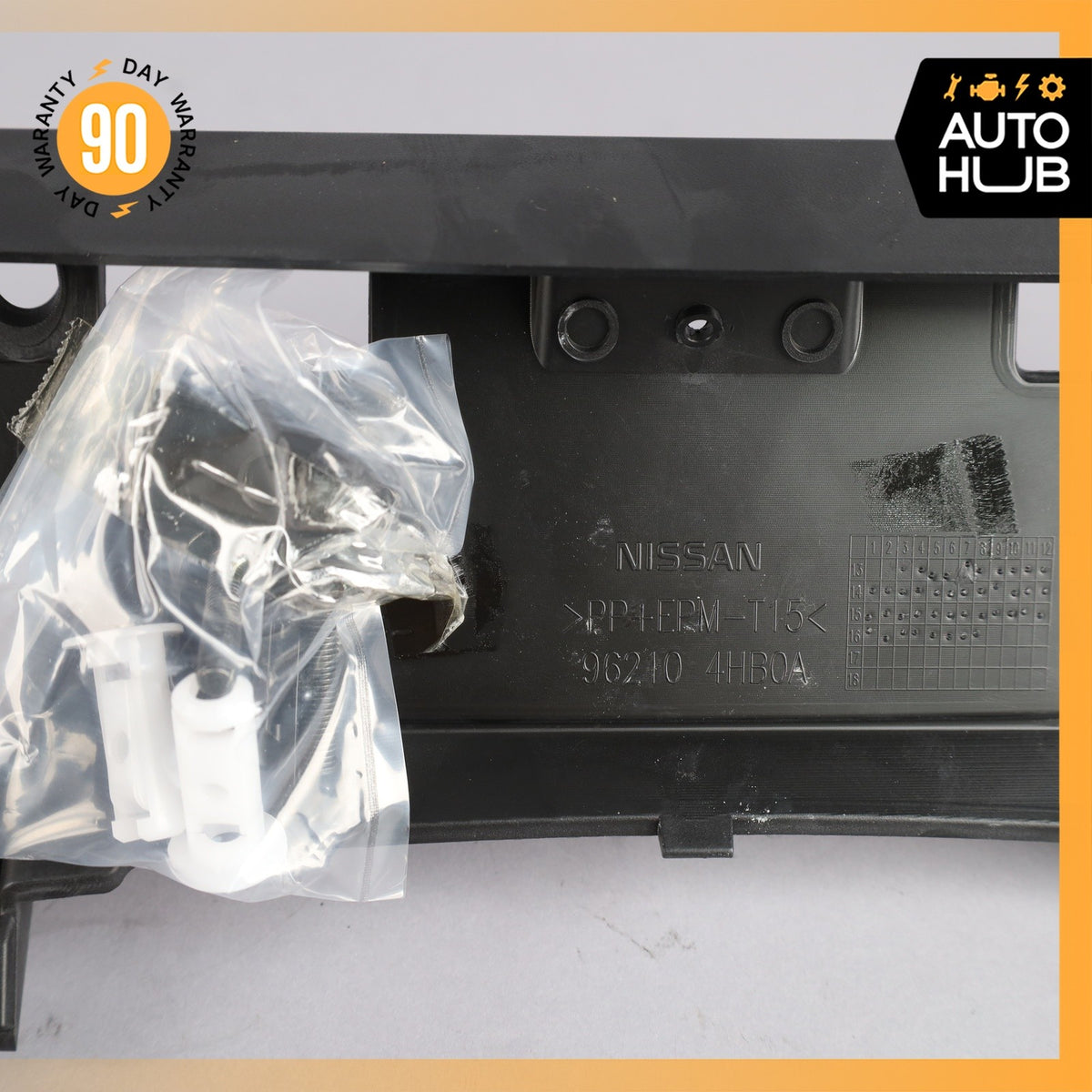 14-18 Infiniti Q50 Front Bumper License Plate Holder OEM 54k - photo 7