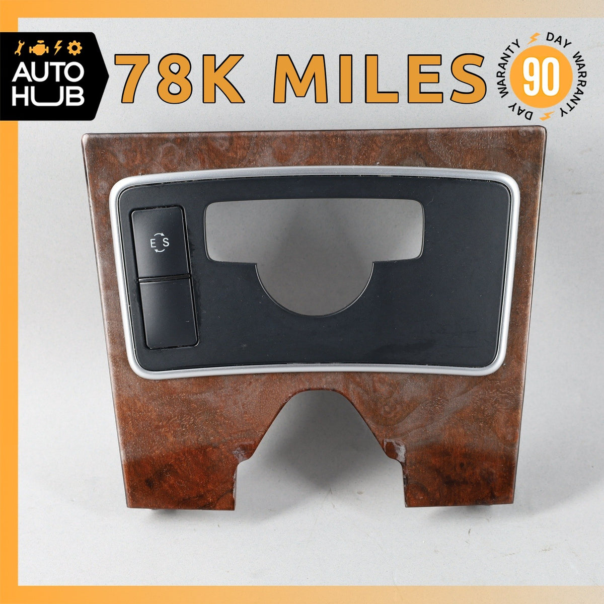 10-13 Mercedes W212 E400 E350 E550 Center Console Switch Trim Bezel Wood OEM - photo 1