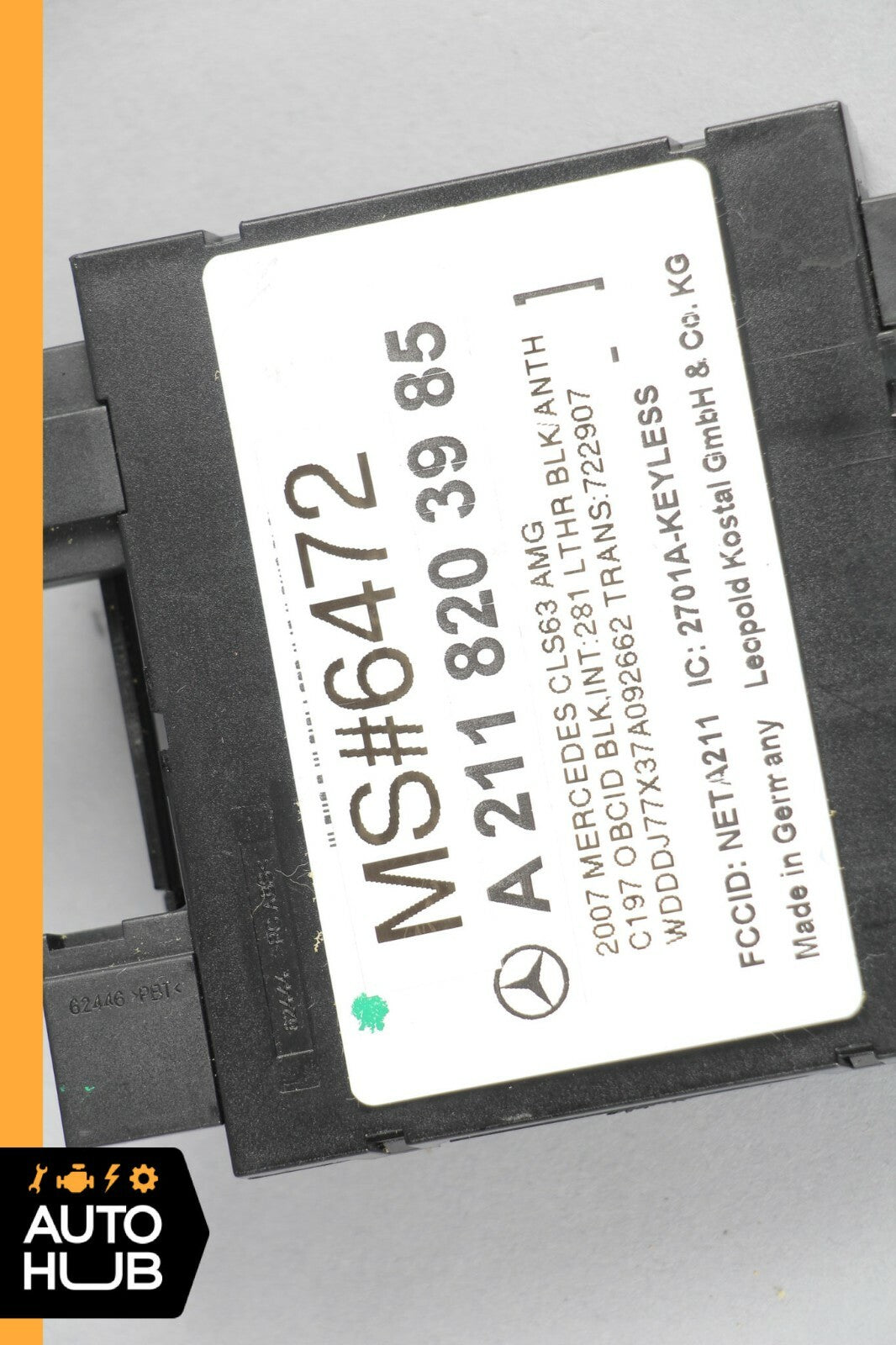 03-07 Mercedes W211 E320 E500 Keyless Go Entry Control Module 2118203985 OEM - photo 8