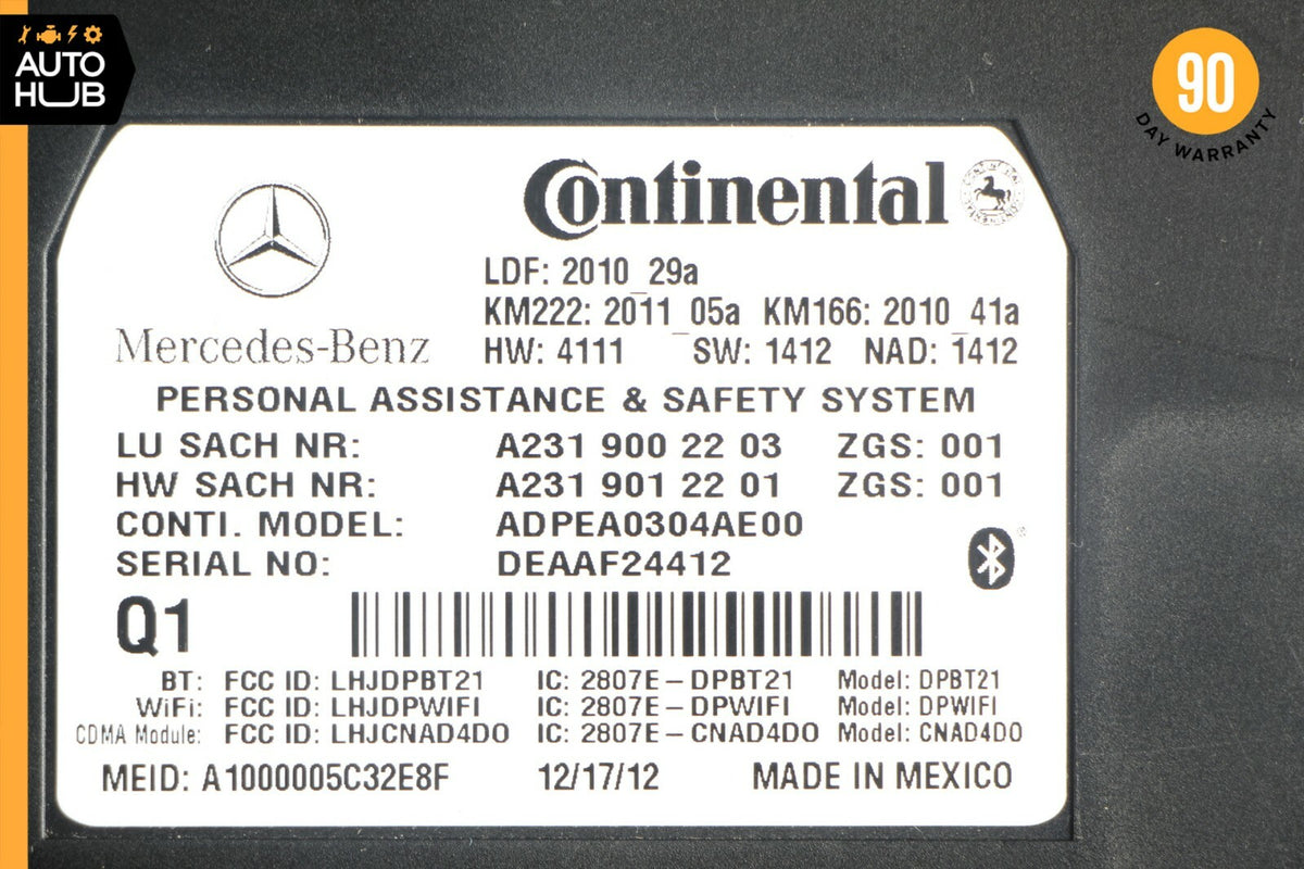 Mercedes W204 C300 ML550 E350 C63 AMG Tele Aid Control Module 2319002203 OEM 50k - photo 9