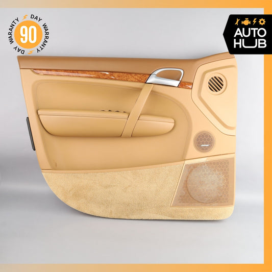 03-06 Porsche Cayenne 955 Front Left Side Interior Door Panel Leather Beige OEM - photo 1