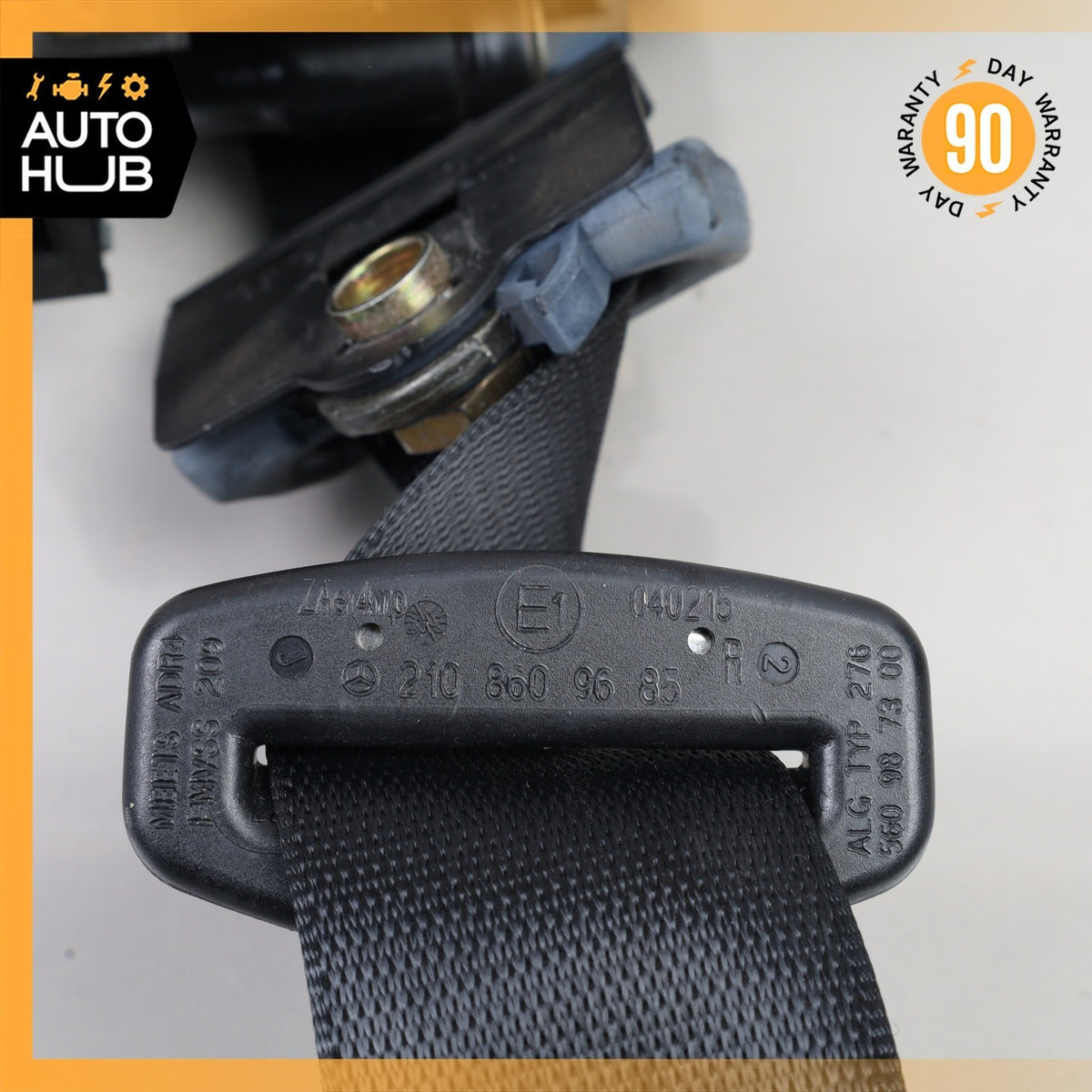 00-03 Mercedes W210 E430 E320 Seat Belt Retractor Front Right Side Black OEM - photo 5