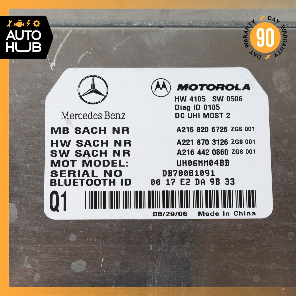 07-10 Mercedes W221 S600 CL550 Bluetooth Communication Module 2168206726 OEM - photo 7
