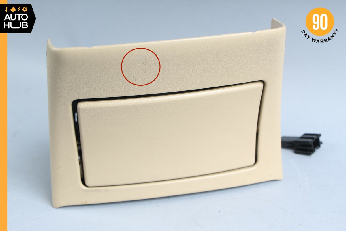 07-09 Mercedes W211 E350 E550 Rear Central Console Ash Tray Beige 2116800450 OEM - photo 1
