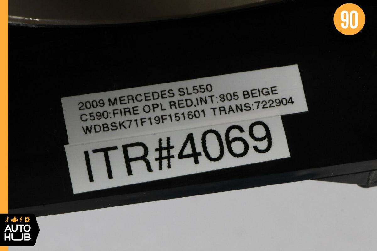 09-12 Mercedes R230 SL550 Steering Wheel Column Cover Bezel 2304620095 Beige OEM - photo 12