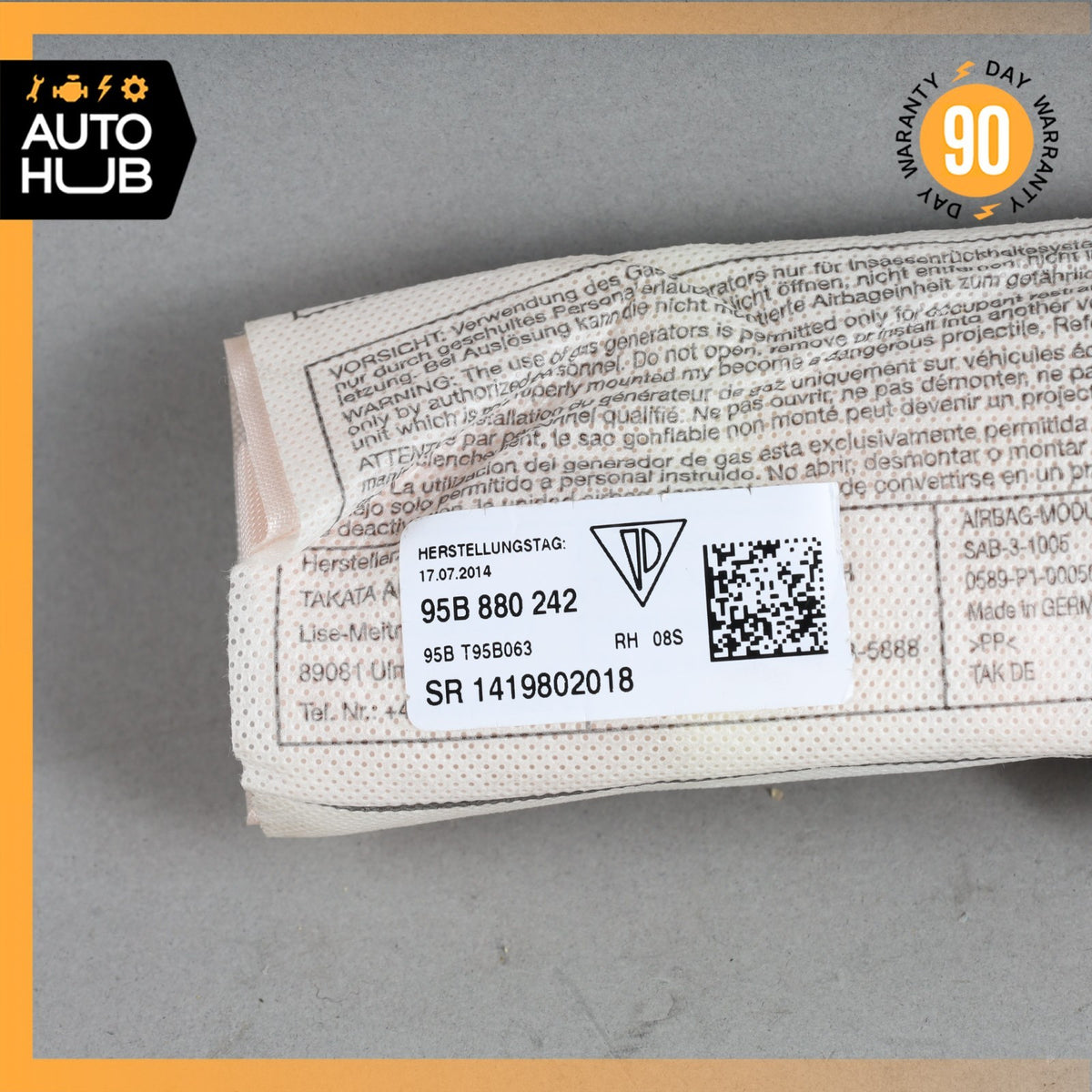 15-24 Porsche Macan 95B Front Right Passenger Side Seat Airbag 95B880242 OEM 88k - photo 3